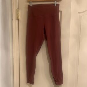 lululemon athletica dusty rose leggings-sz 8- length 25in2nd pic true to color